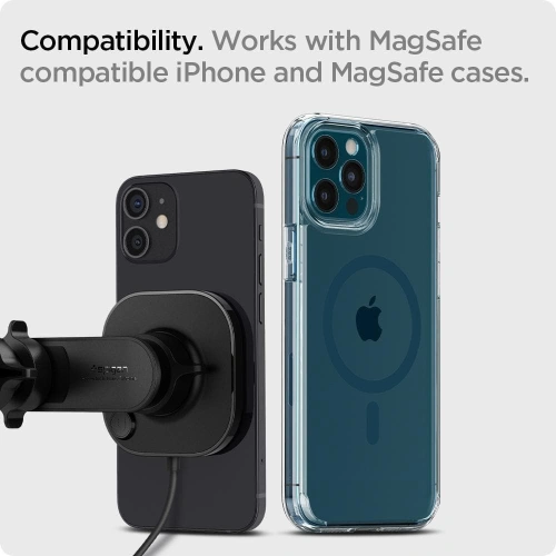 Kup Halter mit induktiver Ladestation Spigen ITS12W Onetap Magnetic MagSafe Vent Auto-Ladegerät 7.5W Schwarz - SPN1705BLK - {ean13} - Sklep Home Screen