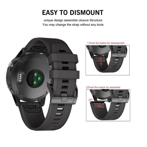 Kup Pasek Tech-Protect Smooth Garmin Fenix 5/6/6 Pro/7 Černý - THP006BLK - {ean13} - Sklep Home Screen