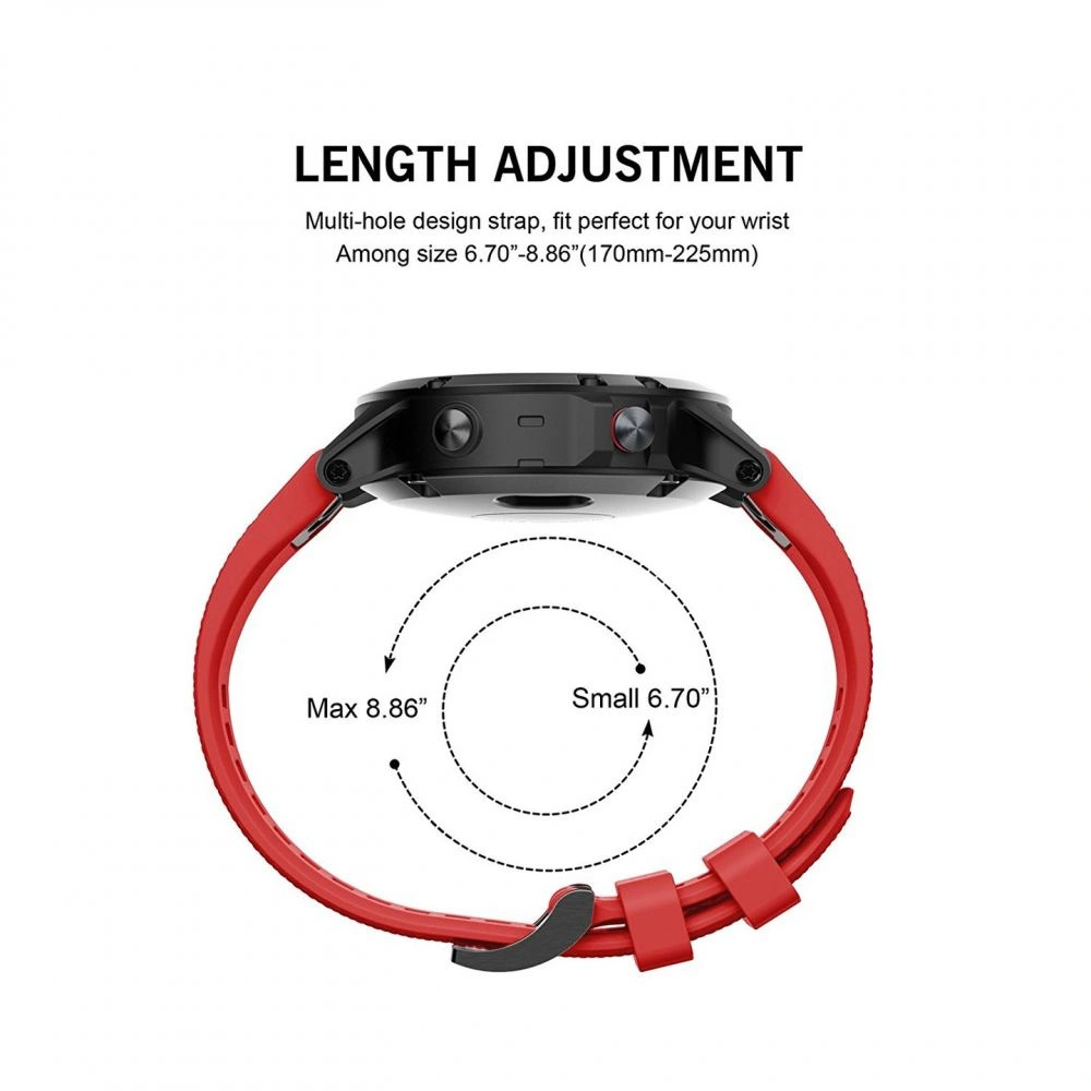 Pasek Tech-Protect Smooth Garmin Fenix 5/6/6 Pro/7 Red