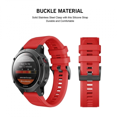 Kup Pasek Tech-Protect Smooth Garmin Fenix 5/6/6 Pro/7 Red - THP007RED - {ean13} - Sklep Home Screen