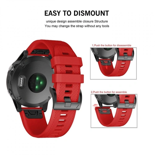Kup Pasek Tech-Protect Smooth Garmin Fenix 5/6/6 Pro/7 Red - THP007RED - {ean13} - Sklep Home Screen