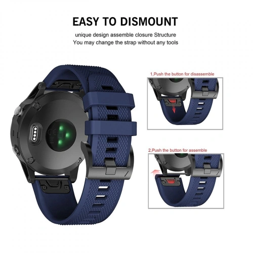 Kup Pasek Tech-Protect Smooth Garmin Fenix 5/6/6 Pro/7 Navy Blue - THP009BLU - {ean13} - Sklep Home Screen