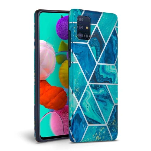 Kup Etui Tech-Protect Marble Samsung Galaxy A51 Modrá - THP084BLU - {ean13} - Sklep Home Screen