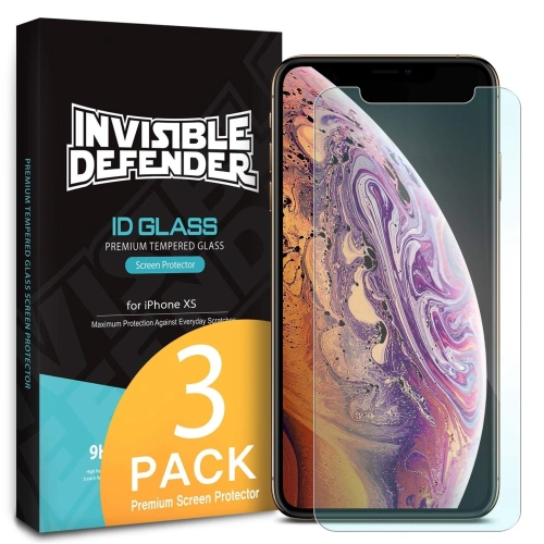 Kup Sada tvrzených skel Ringke ID Glass iPhone X/XS 5.8 0.33mm 3 Pack - RGK673 - {ean13} - Sklep Home Screen