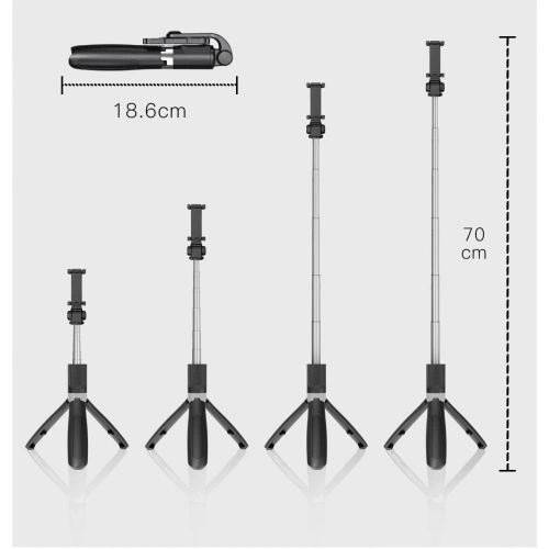 Kup Selfie-Stick Tech-Protect L01s Wireless Selfie Stick Stativ Schwarz - THP152BLK - {ean13} - Sklep Home Screen