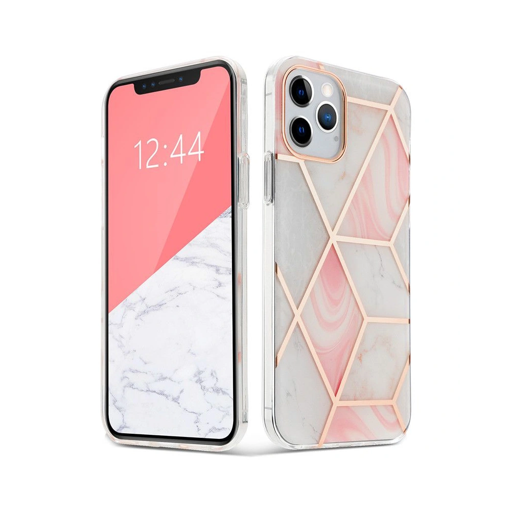 Etui Tech-Protect Marble 2 Apple iPhone 12/12 Pro Pink