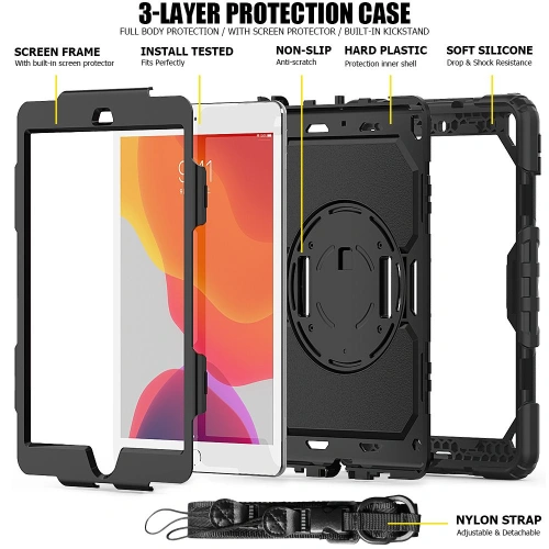 Kup Etui Tech-Protect Solid360 Apple iPad 10.2 2019/2020 (7. și 8. generația) Negru - THP321BLK - {ean13} - Sklep Home Screen