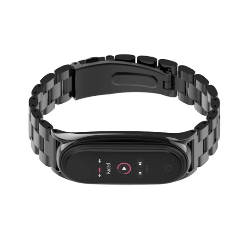 Kup Brățara Tech-Protect din inox Xiaomi Mi Band 5/6 Neagră - THP408BLK - {ean13} - Sklep Home Screen