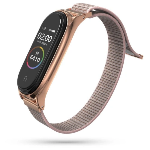 Kup Pasek Tech-Protect Nylon Xiaomi Mi Band 5/6 Aur Roz - THP410RS - {ean13} - Sklep Home Screen