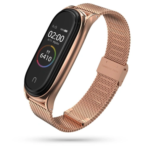 Kup Brățara Tech-Protect Milaneseband Xiaomi Mi Band 5/6 Rose Gold - THP411RS - {ean13} - Sklep Home Screen