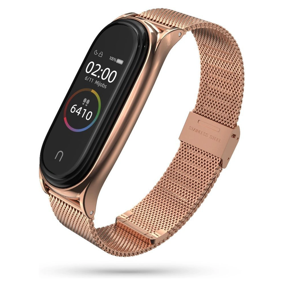 Bransoleta Tech-Protect Milaneseband Xiaomi Mi Band 5/6 Rose Gold