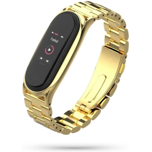 Kup Brățara Tech-Protect din oțel inoxidabil Xiaomi Mi Band 5/6 Aurie - THP412GLD - {ean13} - Sklep Home Screen