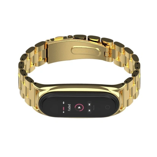 Kup Brățara Tech-Protect din oțel inoxidabil Xiaomi Mi Band 5/6 Aurie - THP412GLD - {ean13} - Sklep Home Screen