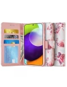 Etui Tech-Protect Wallet Samsung Galaxy A52/A52s Virágos Rózsa
