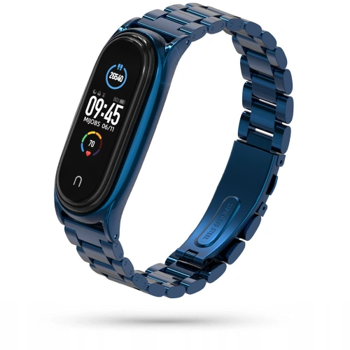 Kup Brățara Tech-Protect din oțel inoxidabil Xiaomi Mi Band 5/6 Navy - THP450NAV - {ean13} - Sklep Home Screen