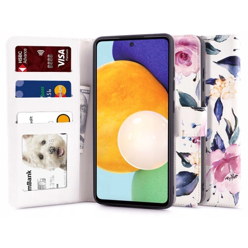 Kup Case Tech-Protect Wallet Samsung Galaxy A52/A52s Floral Weiß - THP483FLOWHT - {ean13} - Sklep Home Screen