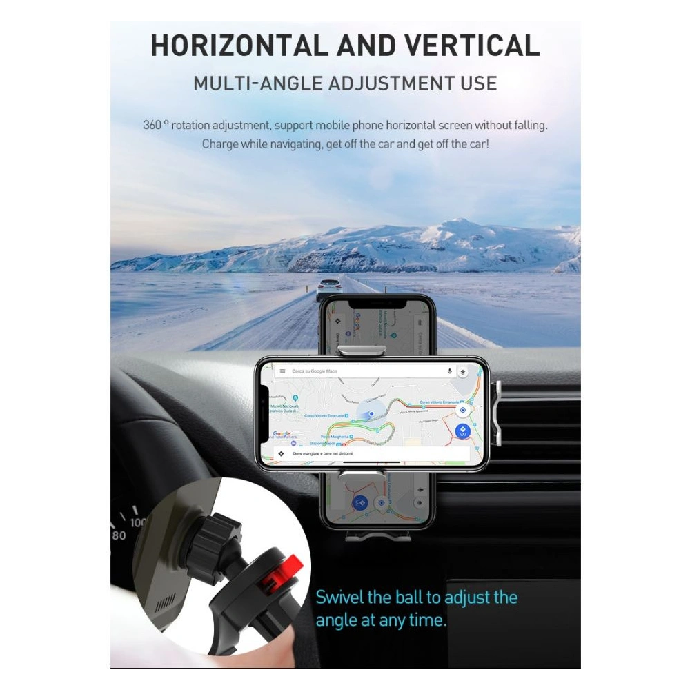 Uchwyt samochodowy Tech-Protect R3 Car Mount Wireless Charger Black