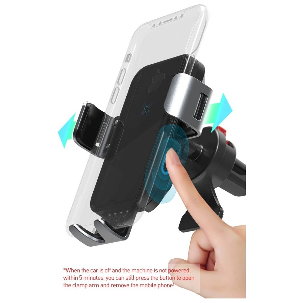 Uchwyt samochodowy Tech-Protect R3 Car Mount Wireless Charger Black