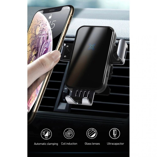 Kup Uchwyt samochodowy Tech-Protect R3 Car Mount Wireless Charger Black - THP503BLK - {ean13} - Sklep Home Screen