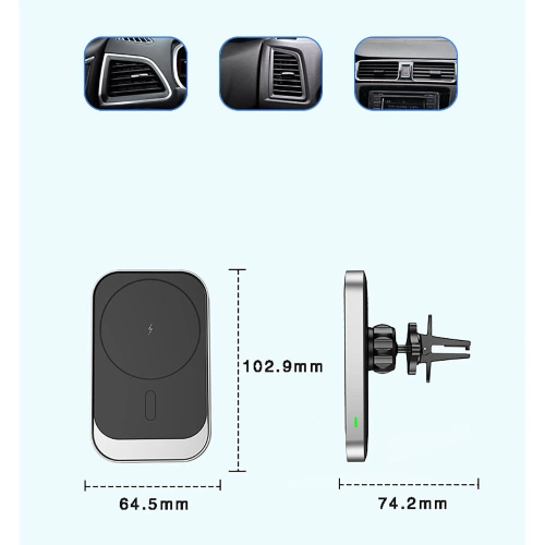 Kup Auto-Halterung Tech-Protect Cw19 Magnetische MagSafe Lüftungs-Halterung Schwarz - THP505BLK - {ean13} - Sklep Home Screen