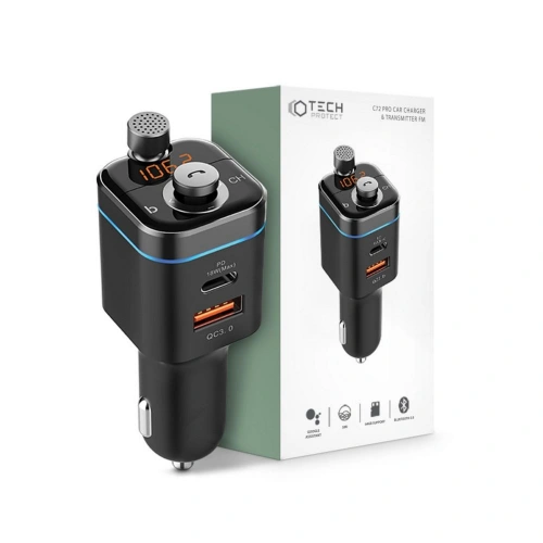 Kup FM-Transmitter Tech-Protect C72 Pro 2-Port Schwarz - THP506BLK - {ean13} - Sklep Home Screen