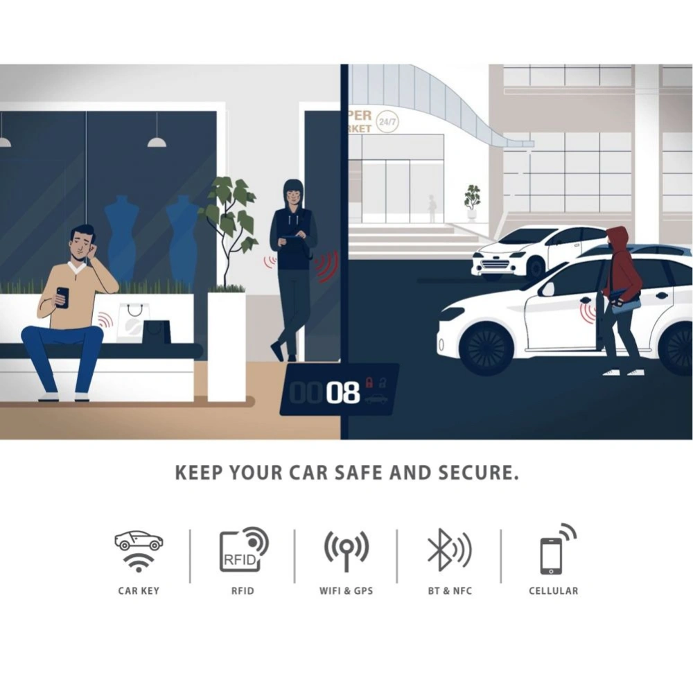 Klatka Faradaya Tech-Protect V1 Keyless Rfid Signal Blocker Case Cross Black