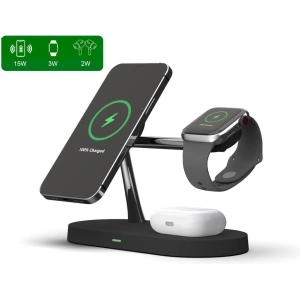 Buy Tech-Protect A12 3in1 Magnetic Magsafe Wireless Charger Black - THP511BLK - {ean13} - Home Screen Store Europe
