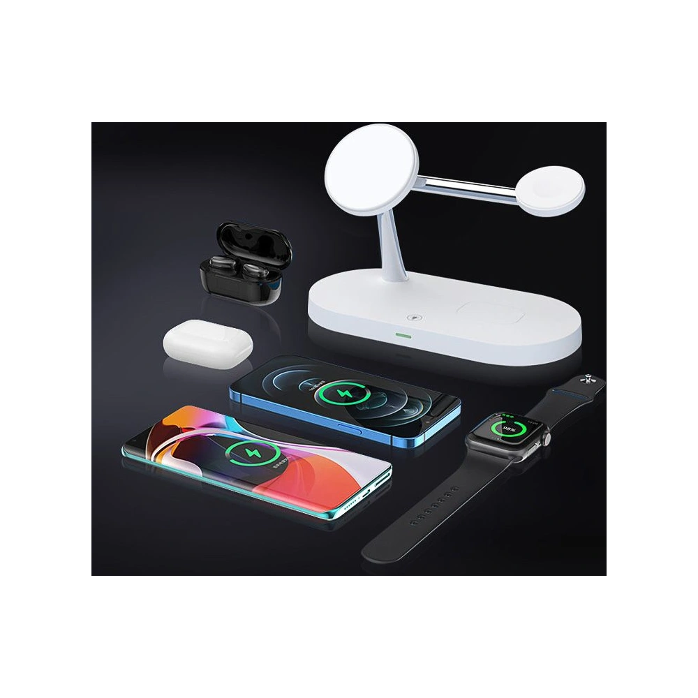 Ładowarka bezprzewodowa Tech-Protect A12 3in1 Magnetic MagSafe Wireless Charger White