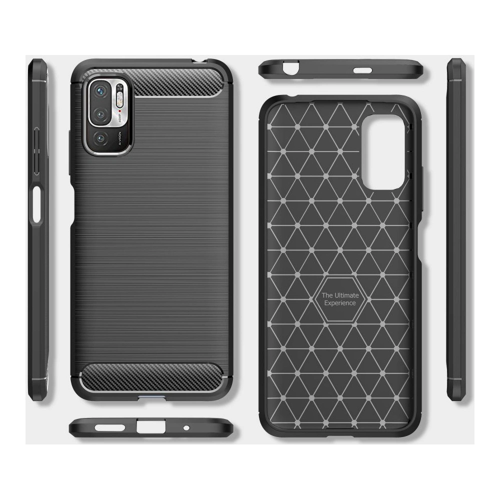 Etui Tech-Protect TPUCarbon POCO M3 Pro 5G/Redmi Note 10 5G Black