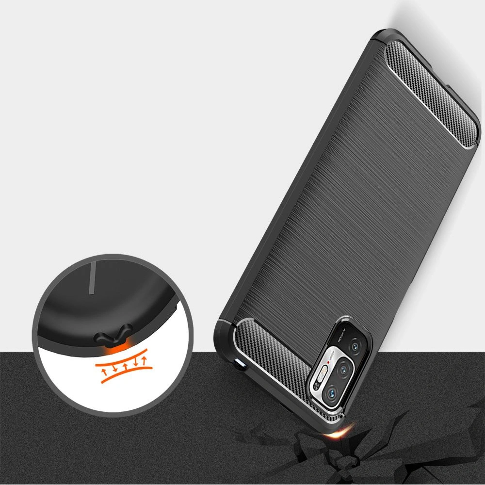 Etui Tech-Protect TPUCarbon POCO M3 Pro 5G/Redmi Note 10 5G Black