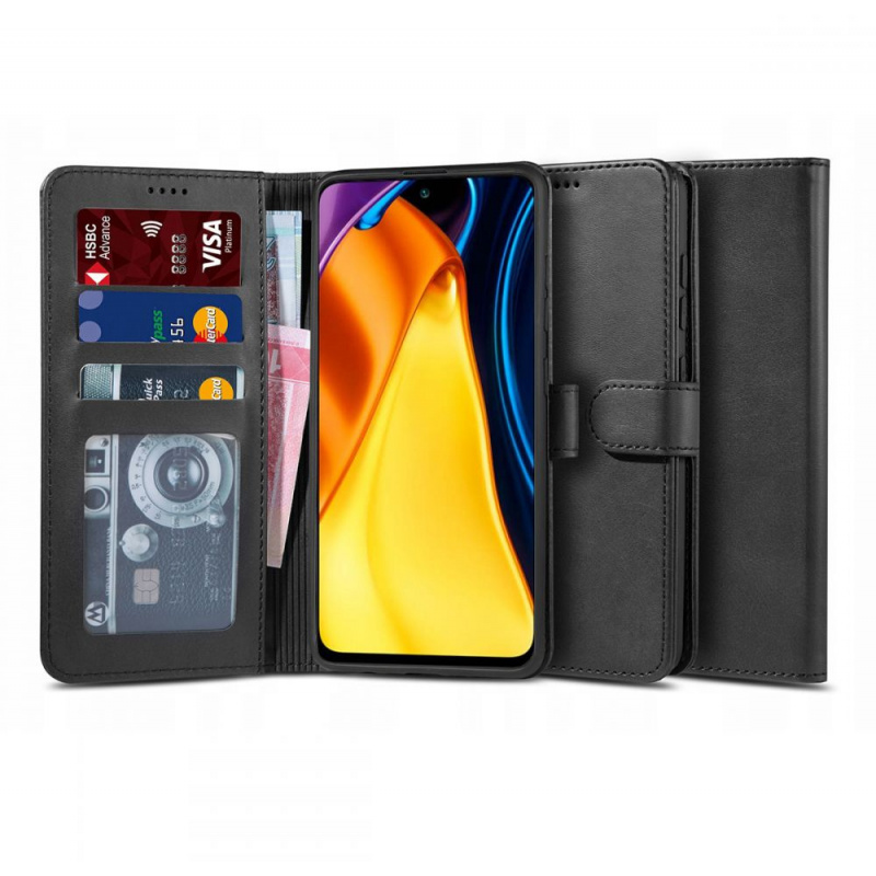 Etui Tech-protect Wallet 2 POCO M3 Pro 5G/Redmi Note 10 5G Black