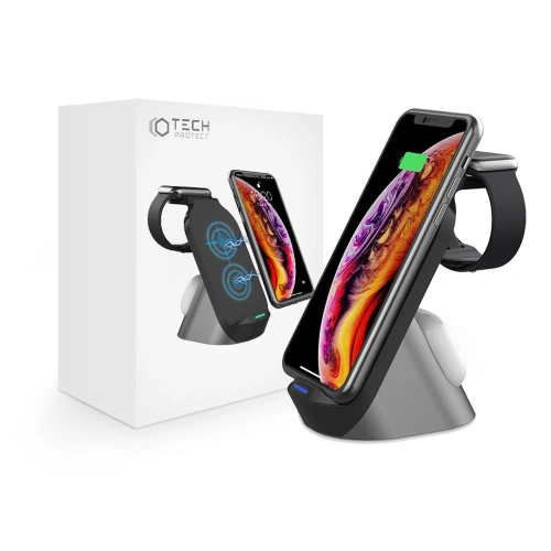 Kup Încărcător wireless Tech-Protect H18 Wireless Charging Station Black - THP556BLK - {ean13} - Sklep Home Screen