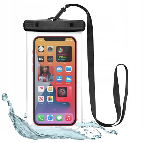 Kup Wasserdichtes Case Tech-Protect Universelles wasserdichtes Case Schwarz/Klar - THP584BLKCL - {ean13} - Sklep Home Screen