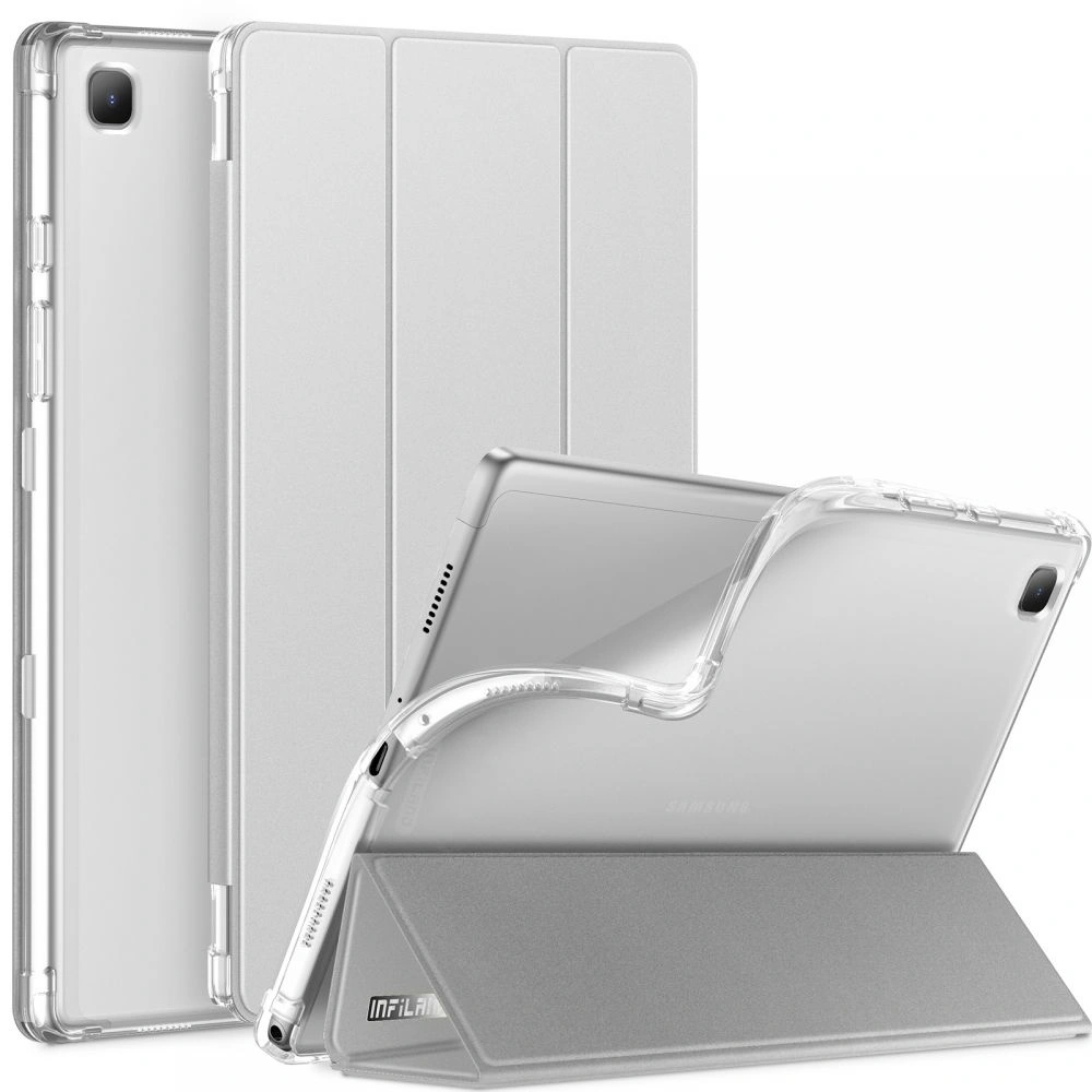 Etui Infiland Smart Stand Samsung Galaxy Tab A7 10.4 Silver