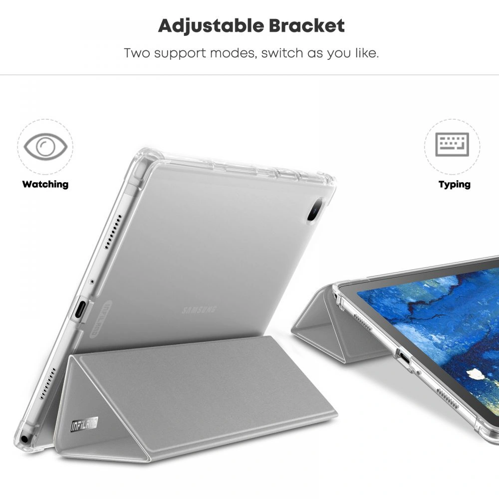 Etui Infiland Smart Stand Samsung Galaxy Tab A7 10.4 Silver