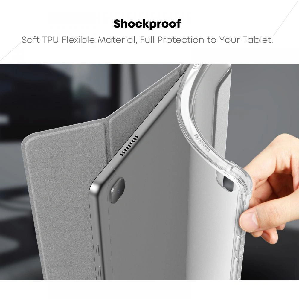 Etui Infiland Smart Stand Samsung Galaxy Tab A7 10.4 Silver