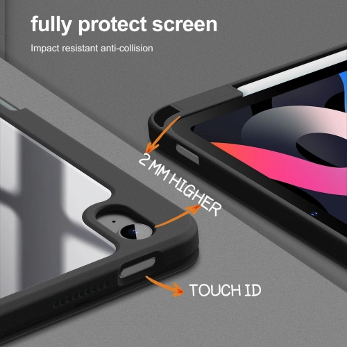 Kup Etui Infiland Crystal Case Apple iPad Air 10.9 2020/2022 (generatia a 4-a si a 5-a) / iPad Air 11 2024 (generatia a 6-a) Negru - INF006BLK - {ean13} - Sklep Home Screen