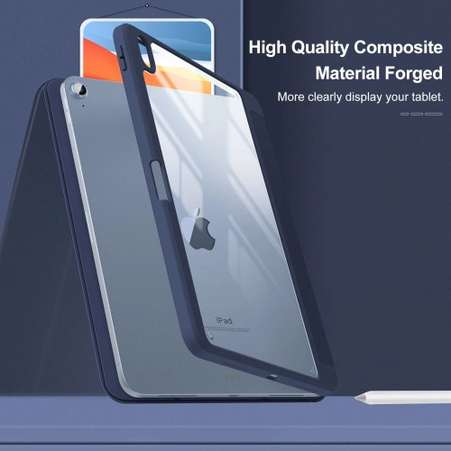 Kup Etui Infiland Crystal Case Apple iPad Air 10.9 2020/2022 (a 4-a și a 5-a generație) / iPad Air 11 2024 (a 6-a generație) Albastru închis - INF007NAVBLU - {ean13} - Sklep Home Screen