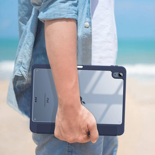 Kup Etui Infiland Crystal Case Apple iPad Air 10.9 2020/2022 (a 4-a și a 5-a generație) / iPad Air 11 2024 (a 6-a generație) Albastru închis - INF007NAVBLU - {ean13} - Sklep Home Screen