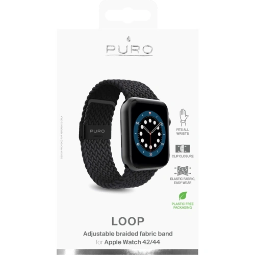 Kup Pletený pásek PURO Loop Band Apple Watch 4/5/6/7/SE/8/9/Ultra 44/45/49mm (černý) - PUR459BLK - {ean13} - Sklep Home Screen
