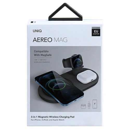 Kup Încărcătorul inductiv UNIQ Aereo Mag 3w1 15W Încărcare rapidă negru/charcoal - UNIQ418CHR - {ean13} - Sklep Home Screen