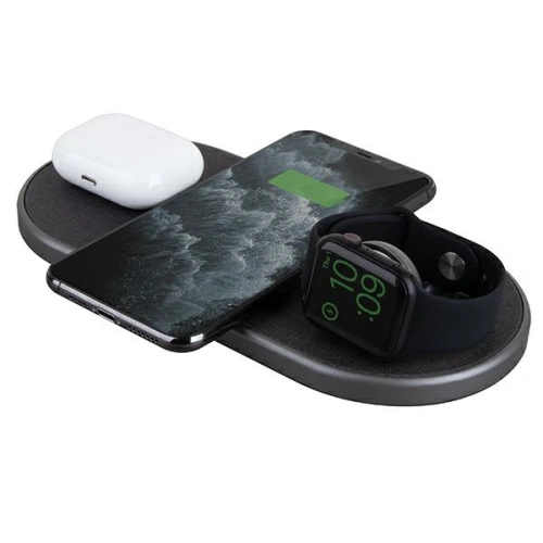 Kup UNIQ ładowarka indukcyjna Aereo Plus 3w1 10W Fast charge czarny/obisdian knit black (LITHOS Collective) - UNIQ419BLK - {ean13} - Sklep Home Screen