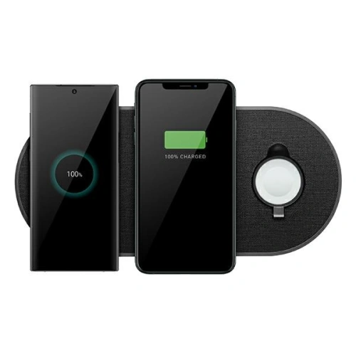 Kup UNIQ ładowarka indukcyjna Aereo Plus 3w1 10W Fast charge czarny/obisdian knit black (LITHOS Collective) - UNIQ419BLK - {ean13} - Sklep Home Screen