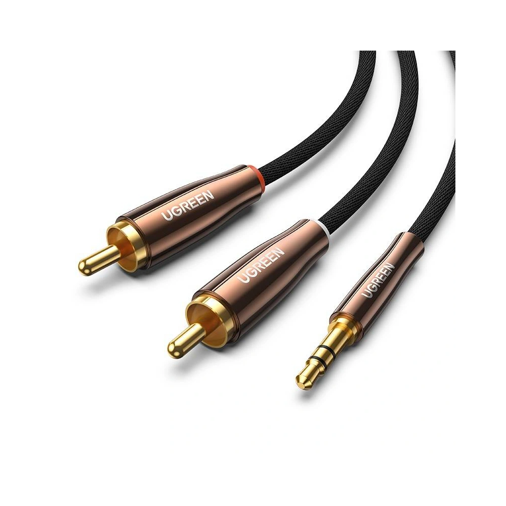 UGREEN AV170 Kabel 2x RCA (Cinch) jack 3.5mm, 0.5m (czarny)