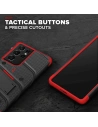 Kup Pancerne etui ZIZO BOLT Series Samsung Galaxy S21 Ultra 5G ze szkłem 9H na ekran + uchwyt z podstawką (Black & Red) - ZIZ079BLKRED - {ean13} - Sklep Home Screen