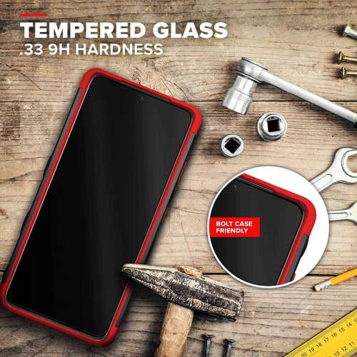 Kup Pancerne etui ZIZO BOLT Series Samsung Galaxy S21 Ultra 5G ze szkłem 9H na ekran + uchwyt z podstawką (Black & Red) - ZIZ079BLKRED - {ean13} - Sklep Home Screen