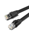 UGREEN NW134 Plochý síťový kabel s kovovými konektory, Ethernet RJ45, Cat.8, U/FTP, 2m (černý)