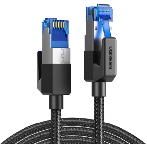 UGREEN NW153 Kabel sieciowy w oplocie, Ethernet RJ45, Cat.8, F/FTP, 5m (czarny)