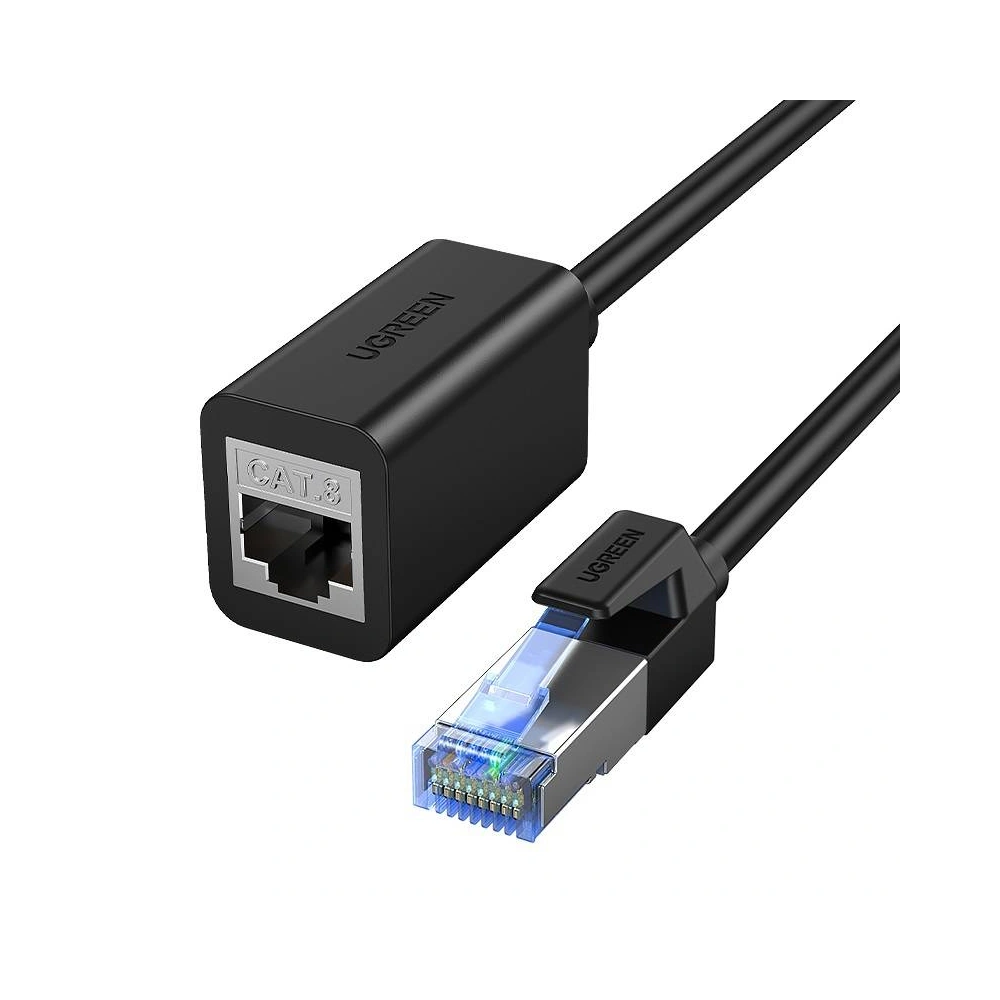 Kabel sieciowy UGREEN NW192 przedłużacz Ethernet RJ45, Cat. 8, S/FTP, 1m (czarny)