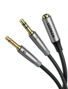 UGREEN AV192 Audio AUX rozbočovač sluchátka + mikrofon do mini jack 3.5mm (šedý)
